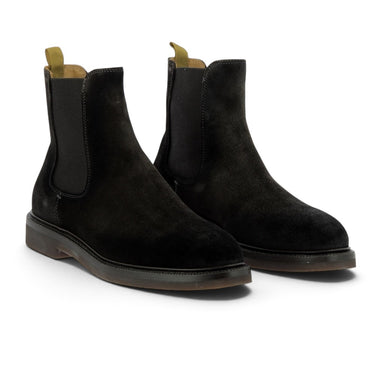 Chelsea boots Giorgio 1958 en daim marron sycomore avec semelle mixte cuir et gomme, vendues par moodeshop