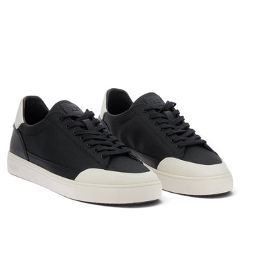 Baskets Clae Nelson en toile de nylon noire avec semelle en gomme blanche, proposées par moodeshop