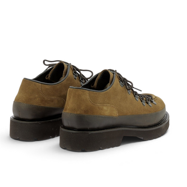 Derbies hiker Merano moodeshop en daim couleur chestnut avec semelle crantée commando fabriquées artisanalement