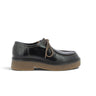 Derbie Moc Roberta Maison toufet en cuir marron effet vintage avec semelle compensée en crêpe, vendue par moodeshop