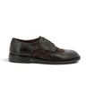 Chaussure derby brogue Moma pour moodeshop en cuir et daim marron teak avec finitions artisanales italiennes