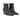 Boots Elena iachi E2040 moodeshop en cuir noir effet serpent avec talon biseauté et finition artisanale italienne