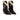Bottes western artisanales  Elena iachi en cuir velours kaki et détails dorés avec talon de 6 cm