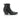 Bottines moodeshop Elena iachi noires en cuir saturno avec motif laser artisanal et talon de 6 cm