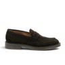 Mocassin Elia maurizi moodeshop en daim marron testa di moro avec semelle en gomme cousue blake