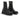 Bottes artisanales Fiorentini + baker Eternity noires en cuir avec semelle commando et fermeture éclair moodeshop