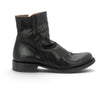Bottines artisanales Fiorentini + baker chez moodeshop en cuir noir avec talon de 2 cm et semelle en gomme