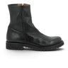 Bottines homme Fiorentini + baker moodeshop en cuir noir avec semelle commando crantée et talon de 3 cm