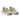 Baskets femme moodeshop Flower Mountain Solin en daim et nylon beige, blanc et orange avec motif façon poney