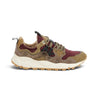 Baskets Flower mountain Yamano 3 moodeshop en daim et nylon bordeaux, chêne et bronze avec semelle trail ultralight