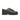 Chaussures basses artisanales Kleman Courrier cg en cuir noir avec semelle crantée en gomme, vue de profil