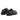 Mocassins à boucle Maison toufet en cuir glacé noir avec semelle crantée, vendus par moodeshop