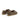 Mocassins artisanaux moodeshop en cuir vieilli marron avec lacets et œillets dorés, vue arrière