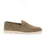 Mocassins Bobbies Paris Bormes en daim taupe avec semelle contrastante, élégants et confortables pour homme