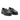 Mocassins artisanaux Kleman Cotteur 2 en cuir lisse noir avec semelle épaisse en gomme antidérapante chez moodeshop