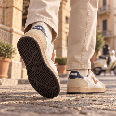 Playnew u1038-White-bleu-brown