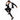 Sneaker 20013g dark shadow noire en mouvement sur fond blanc
